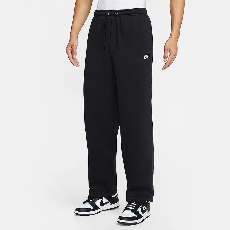 耐克男子加绒直筒裤冬新款休闲刺绣黑色针织百搭长裤IF0489010