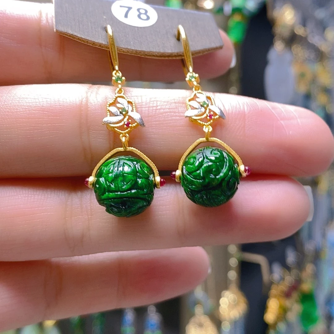 未镶嵌翡翠耳饰翡翠