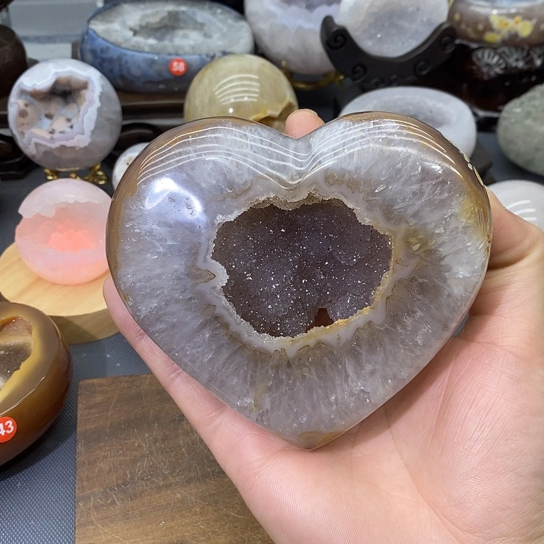 摆件未镶嵌紫晶爱心