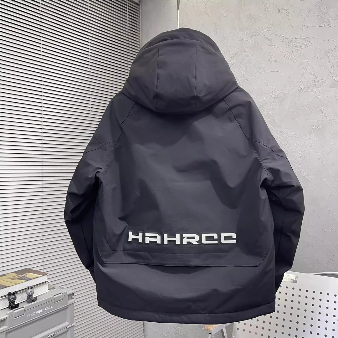 O.U.W冬季男士三防面料保暖工装羽绒服户外新款鸭绒冲锋衣外套ins