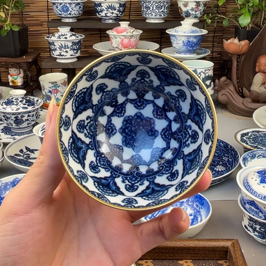 瓷片描金杯子哈哈哈哈哈