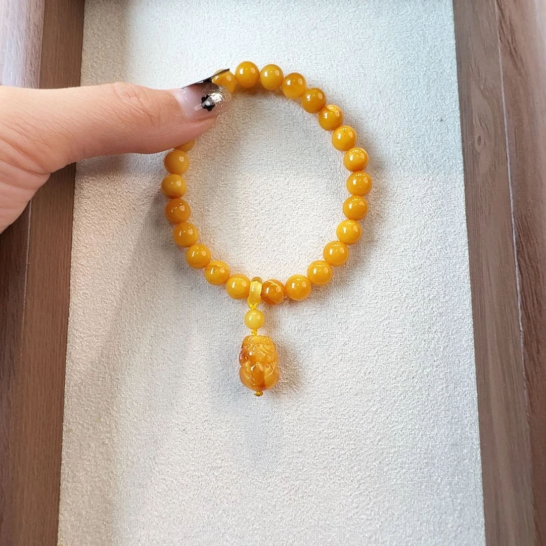 手链蜜蜡未镶嵌蜜蜡7.5mm