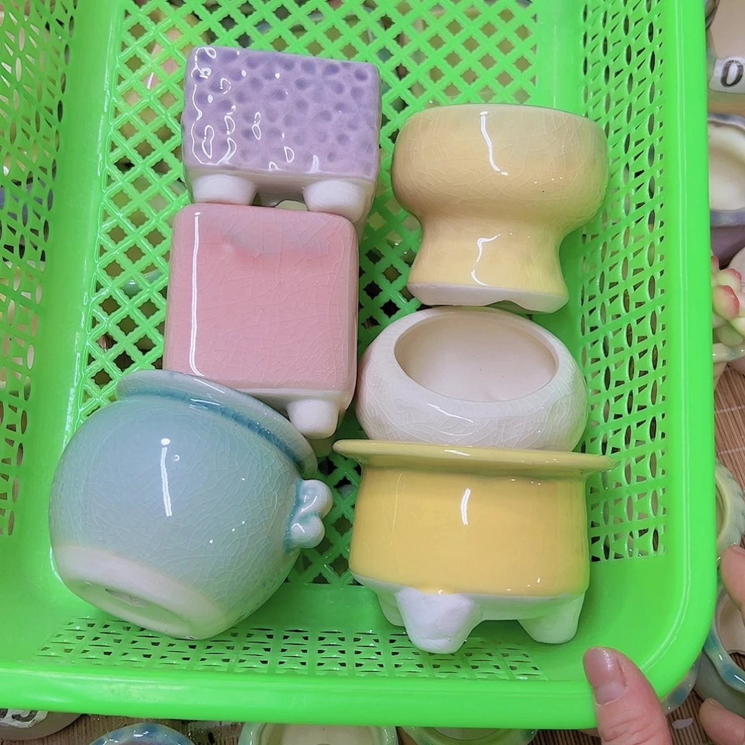 红陶陶瓷花盆当场满12包邮