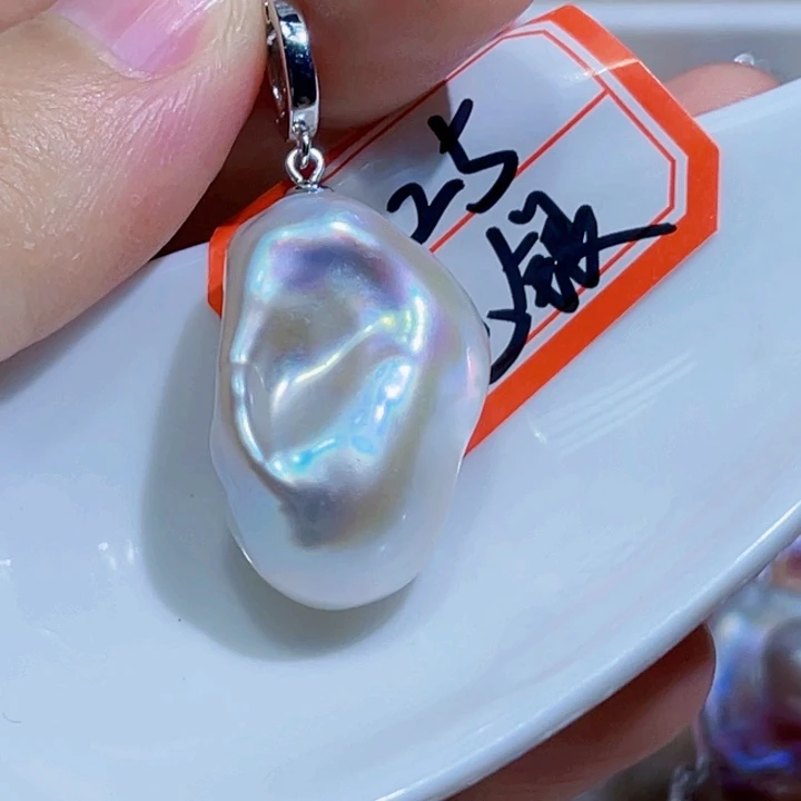 淡水珍珠银S925镶嵌颈饰