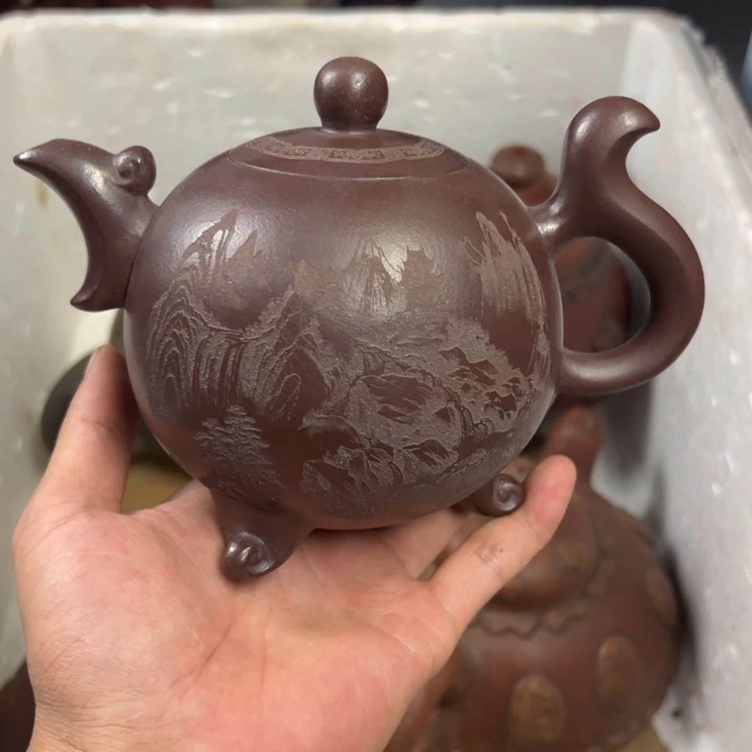 茶壶紫砂宜兴原矿紫砂壶500毫升容量