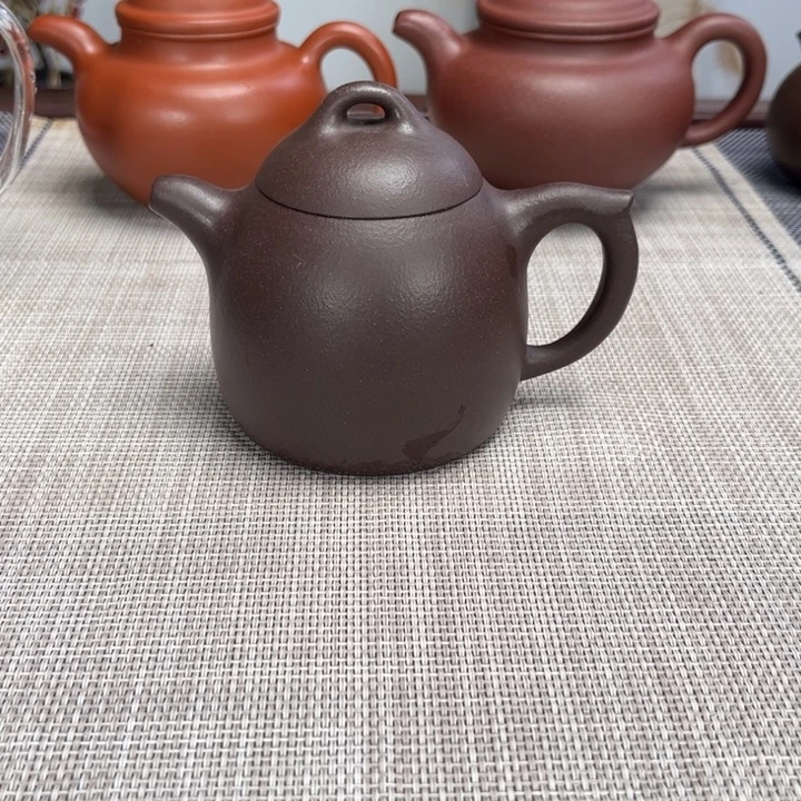 用***8紫砂茶壶秦权紫泥