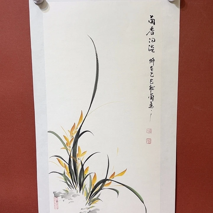 国画听兰老师花鸟