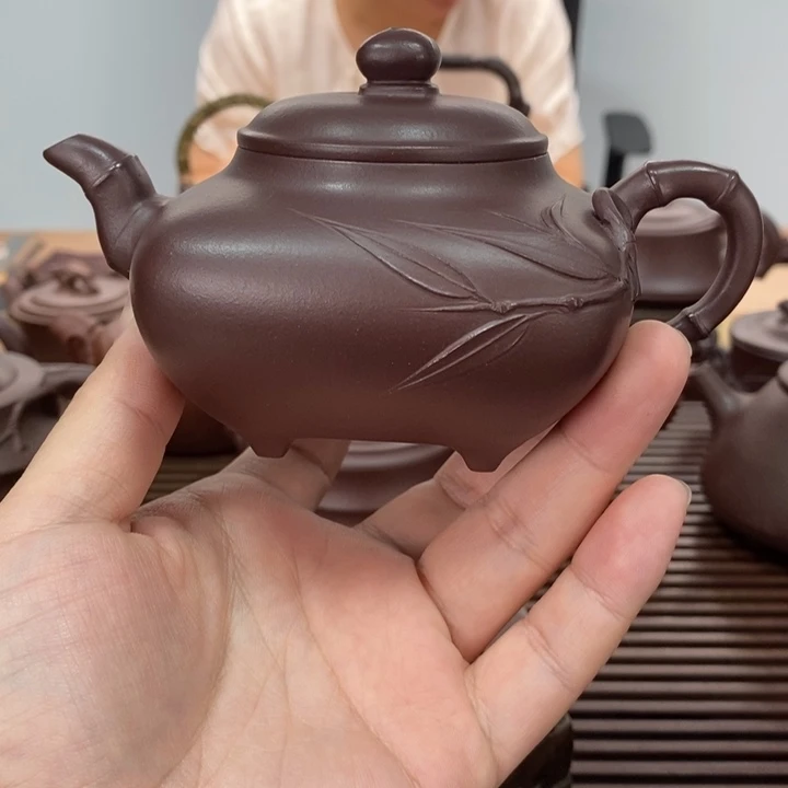 茶壶紫砂竹节传炉220毫升福利壶