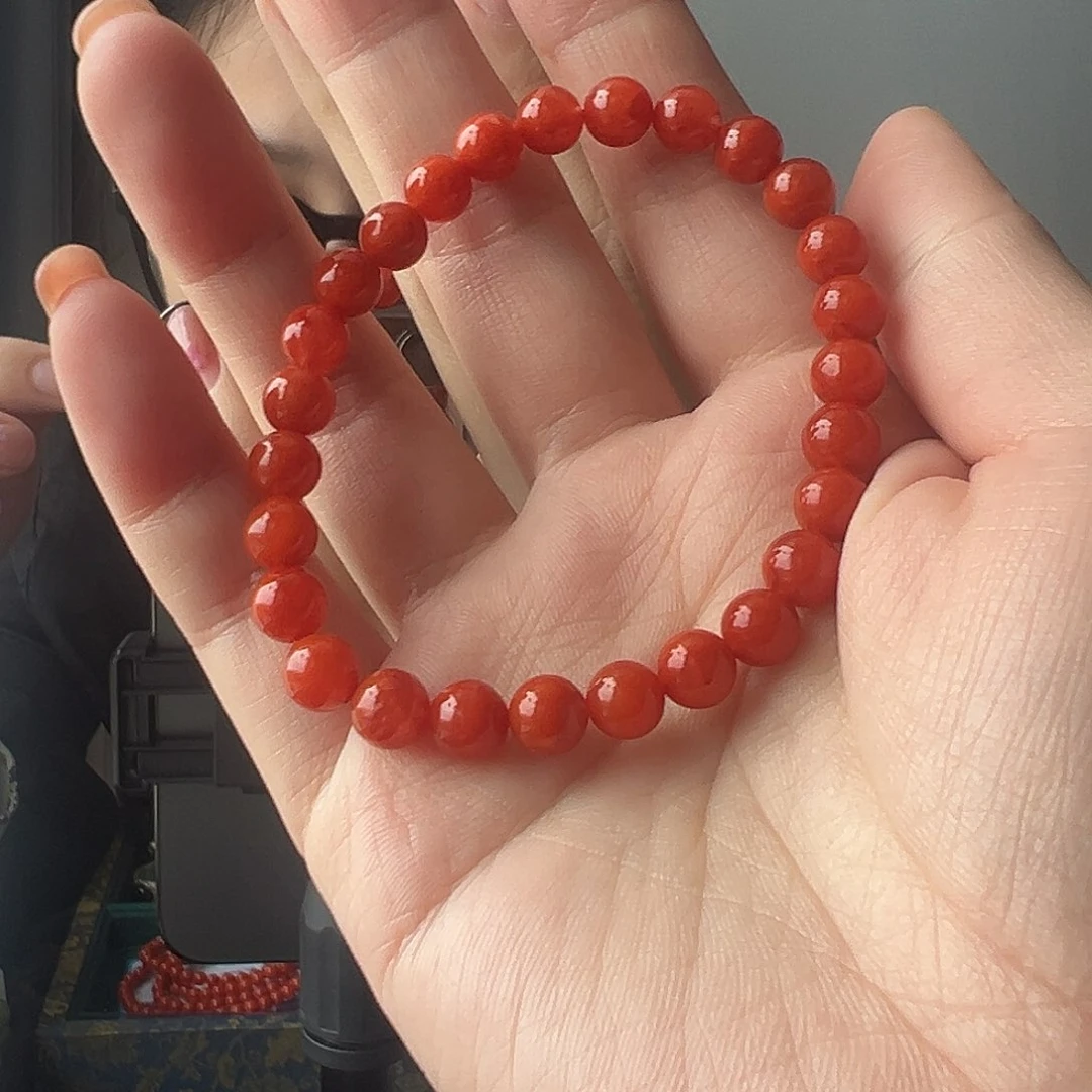 南红玛瑙手链未镶嵌