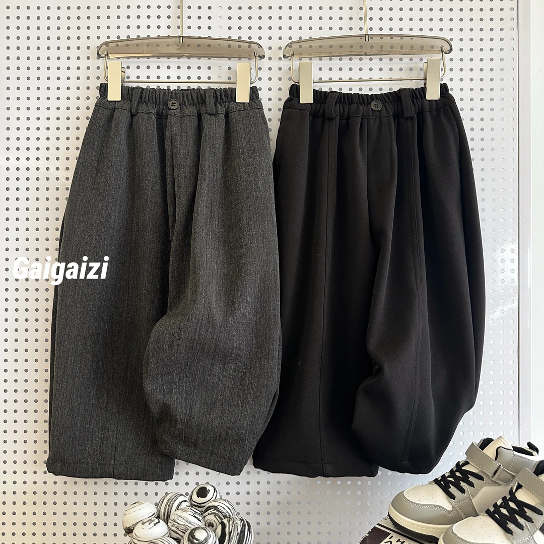 【自在腔调裤】2025秋季韩版西装阔腿裤儿童时尚百搭直筒休闲裤