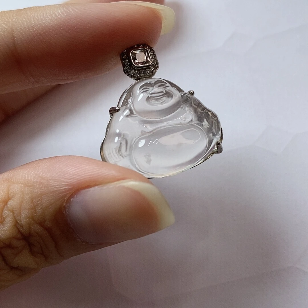 吊坠(赠链)银S925镶嵌石英质玉