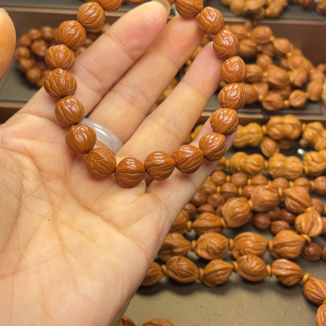 溜***溜手串桃核龙纹桃核27