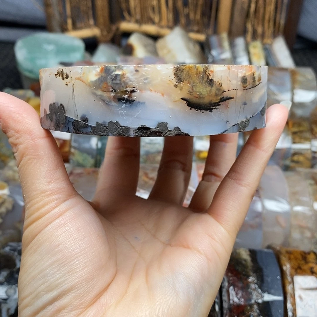 定制玛瑙心****单水草玛瑙