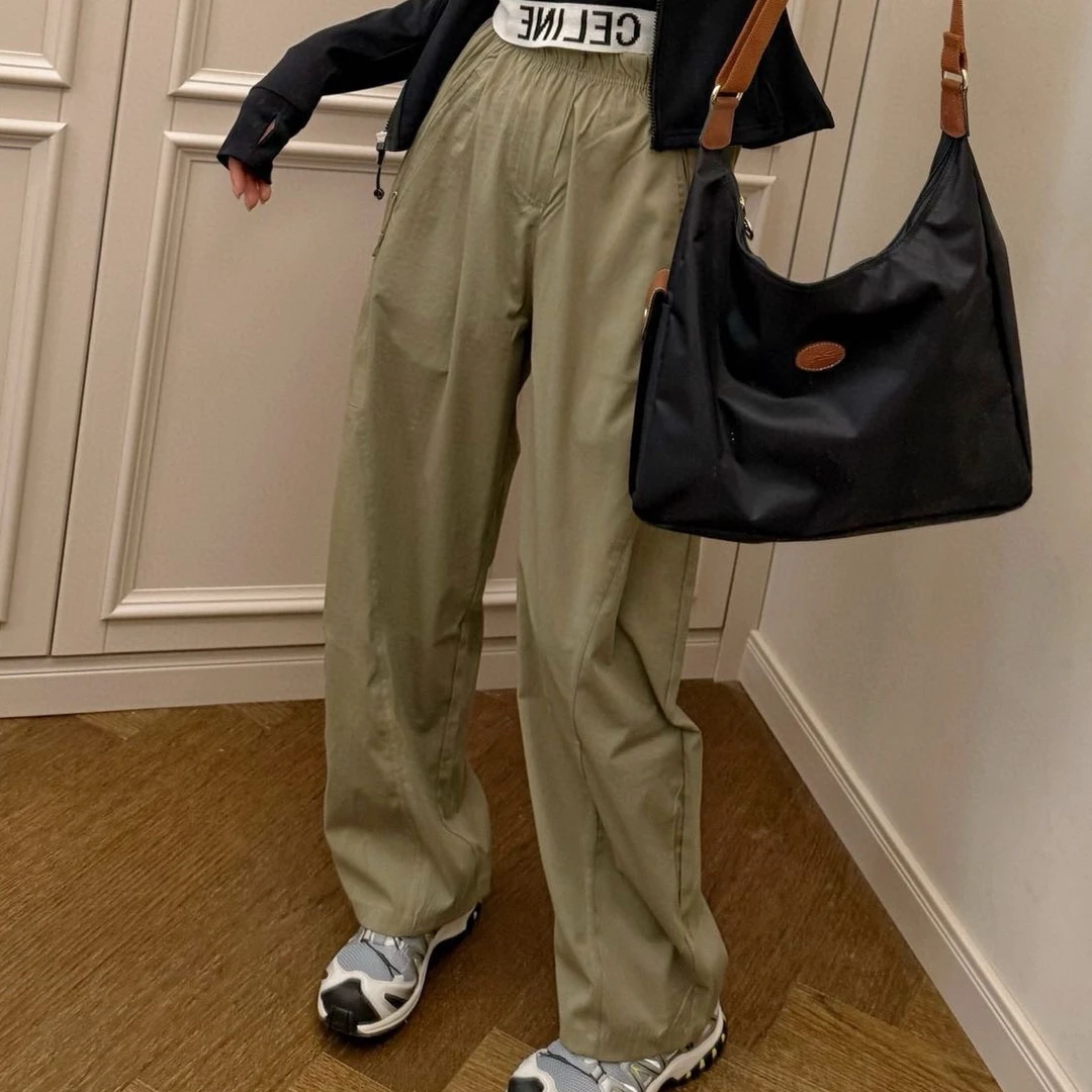 高品*韩货订单款情侣直筒弯刀工装裤/一级棒舒服面料百搭神裤/女