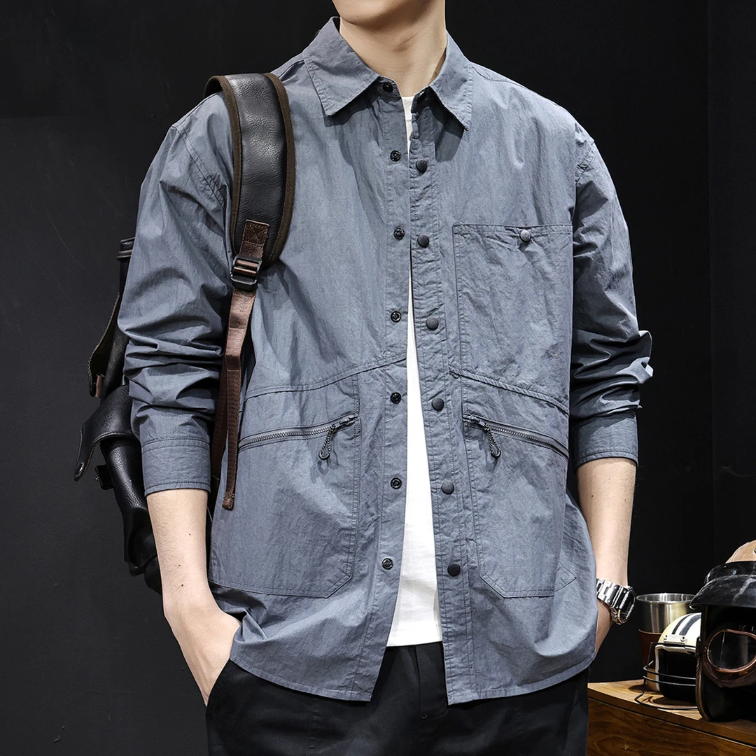 MR.MUDI/穆迪先生山系户外衬衫男外套长袖秋季新款薄款春秋高级感