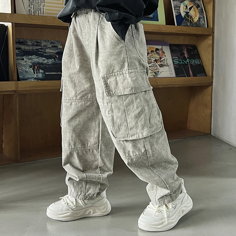 【2025秋款上新】男童裤子中大儿童韩版工装裤男孩春秋季休闲长裤潮