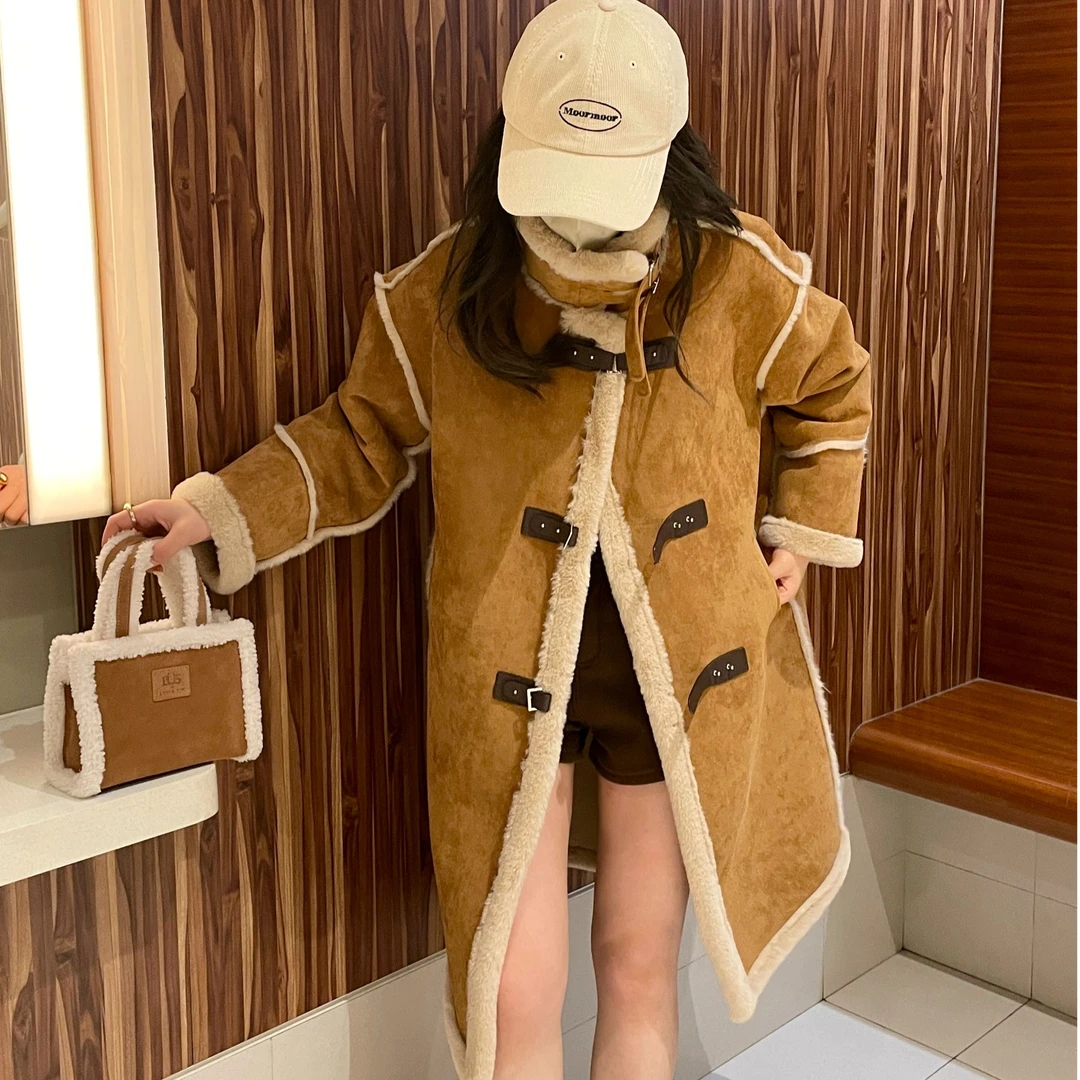 通勤女长款宽松型毛呢外套洋气外套 126119