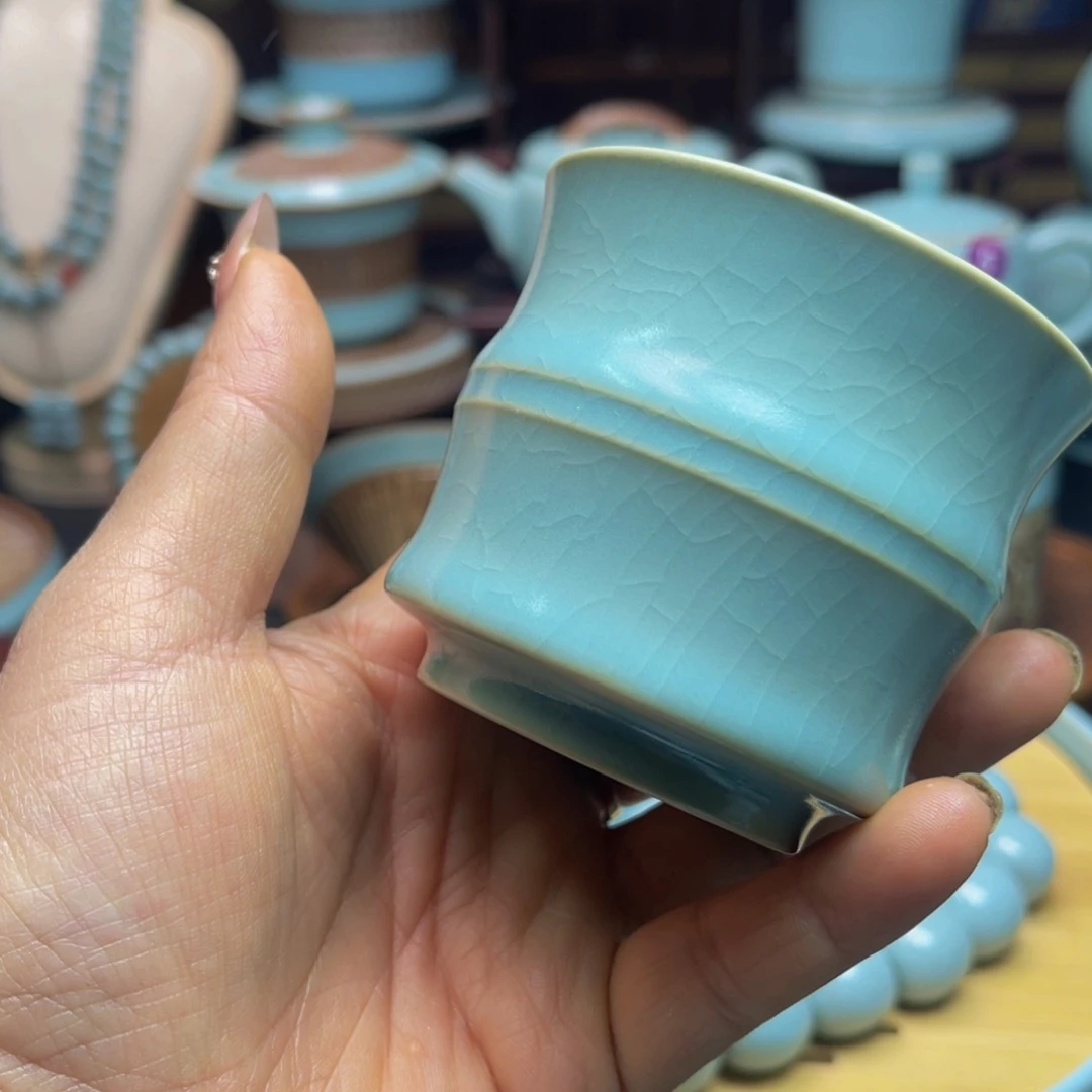 【闪购商品】壶瓷汝州正品茶器，杯，壶，盖碗，串，