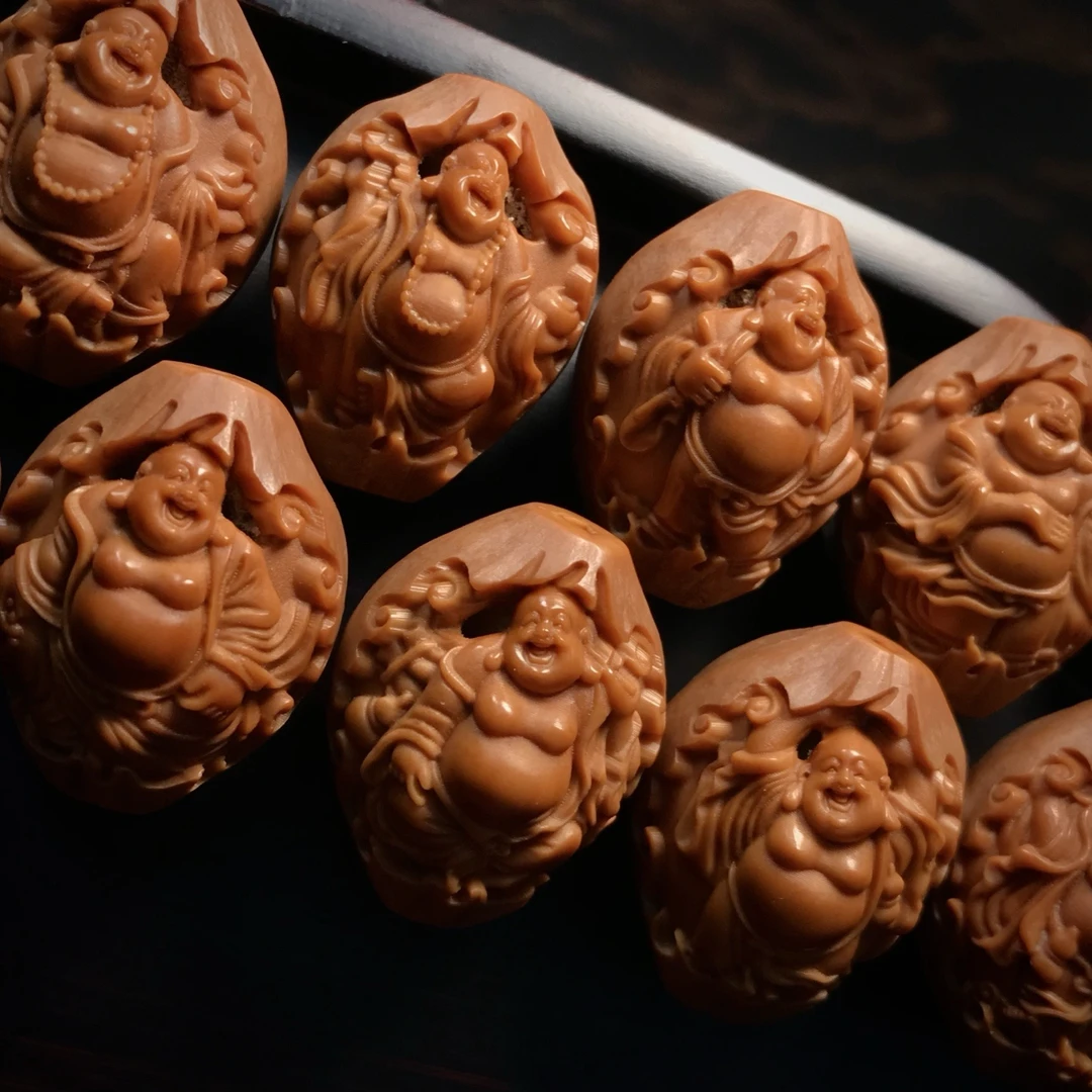 【金标包衣弥勒】曹乐 苏工舟山核雕文玩手串CL504028