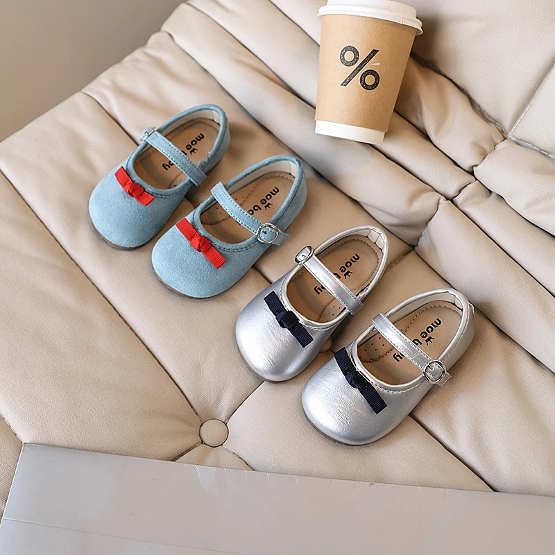 小众设计女童蝴蝶结公主鞋2025春秋新款儿童时尚小皮鞋单鞋