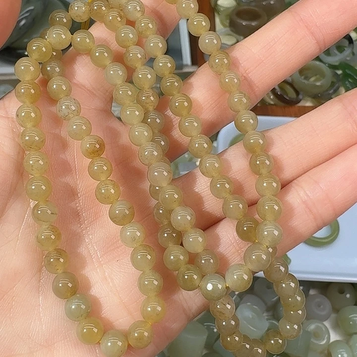 和田玉（糖玉）未镶嵌手链6mm