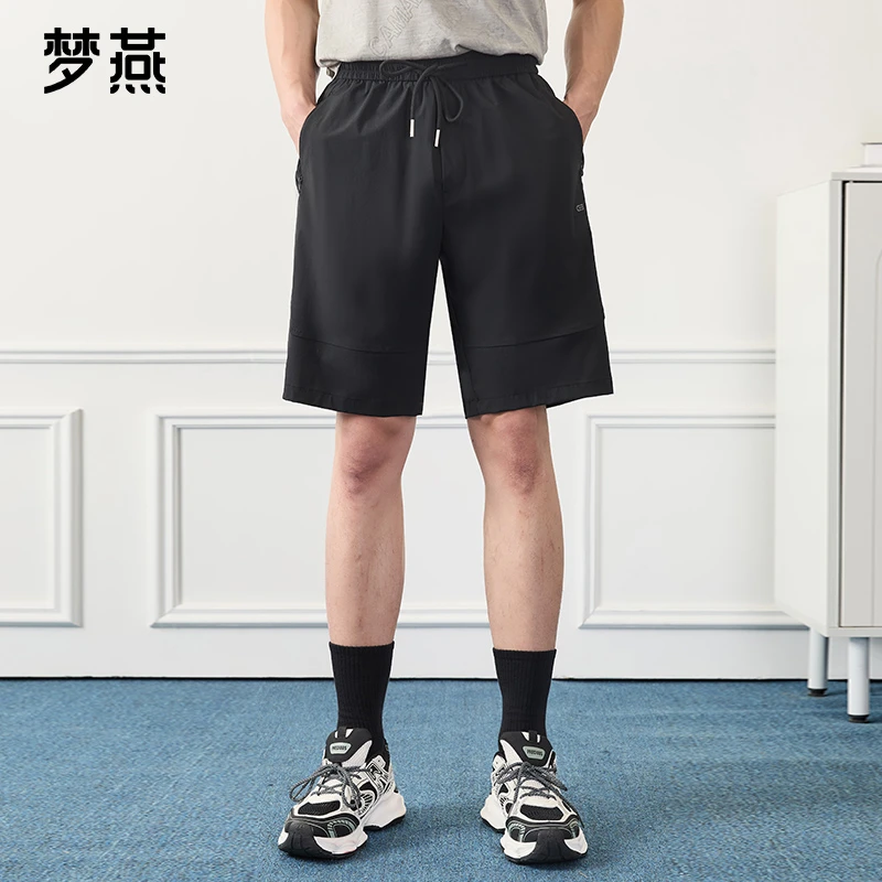 梦燕夏季男时尚百搭气质大方舒适宽松透气休闲五分短裤YK05B5017D