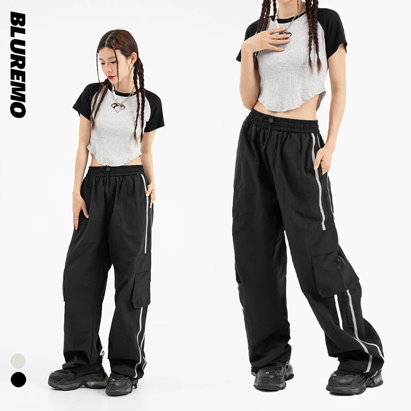 BLUREMO/模糊情绪夏季新品高街原创撞色拼接口袋百搭工装休闲裤潮