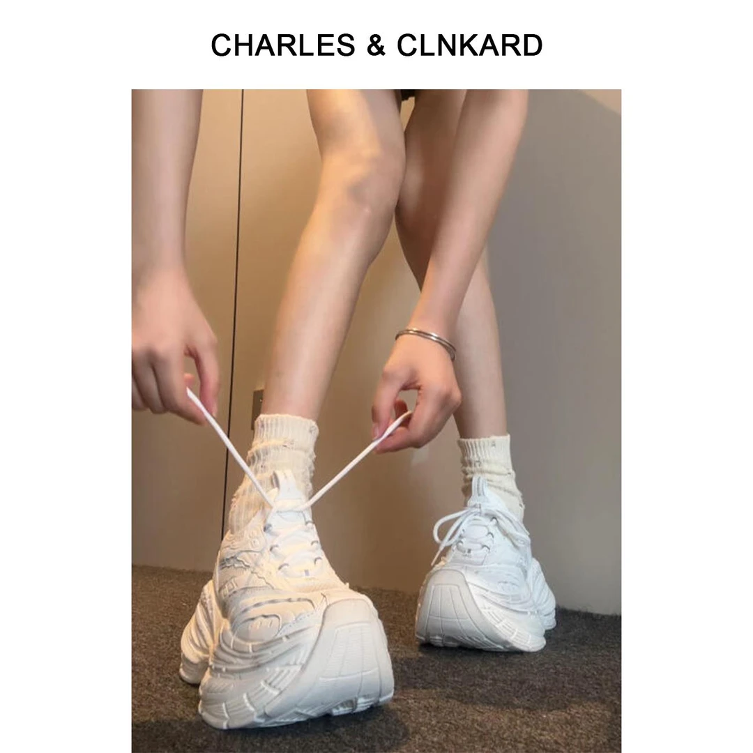 GSNK厚底百搭老爹鞋女2025夏季透气网面做旧运动鞋