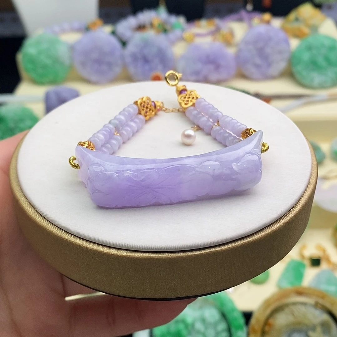 翡翠未镶嵌手镯手牌