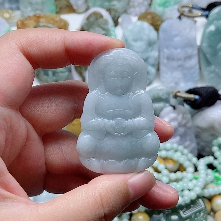 翡翠未镶嵌吊坠(不含链)1