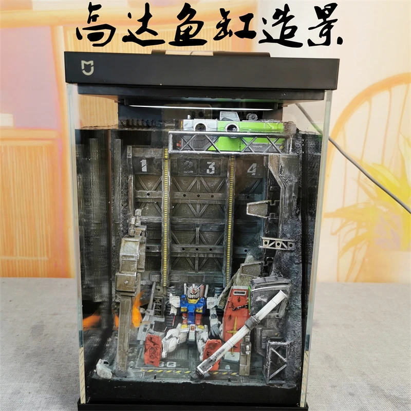 小米鱼缸造景骨架成品高达鱼缸免换水懒人缸小型桌面微景观水陆缸