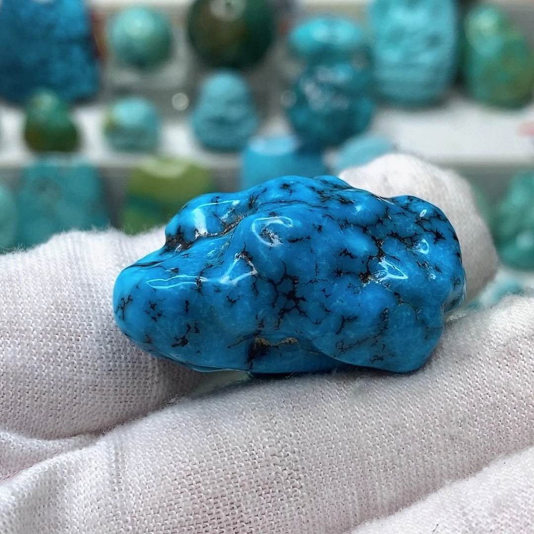 *****绿松石未镶嵌天然原矿 地大质检