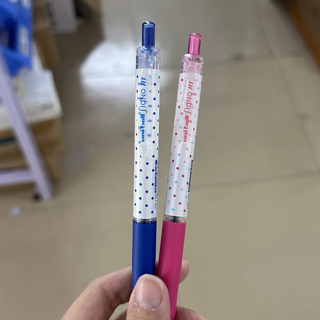 三菱波点笔2支中性笔0.38