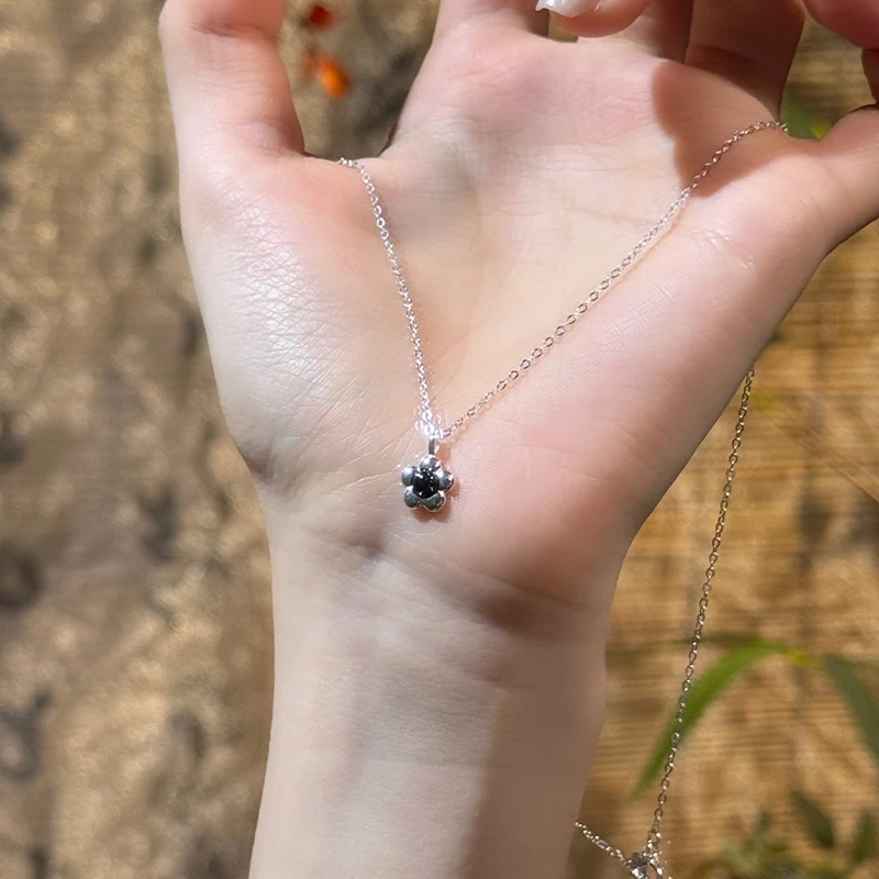 早兰 坠链均925银 【颜汐项链】S925银时尚小巧花朵项链