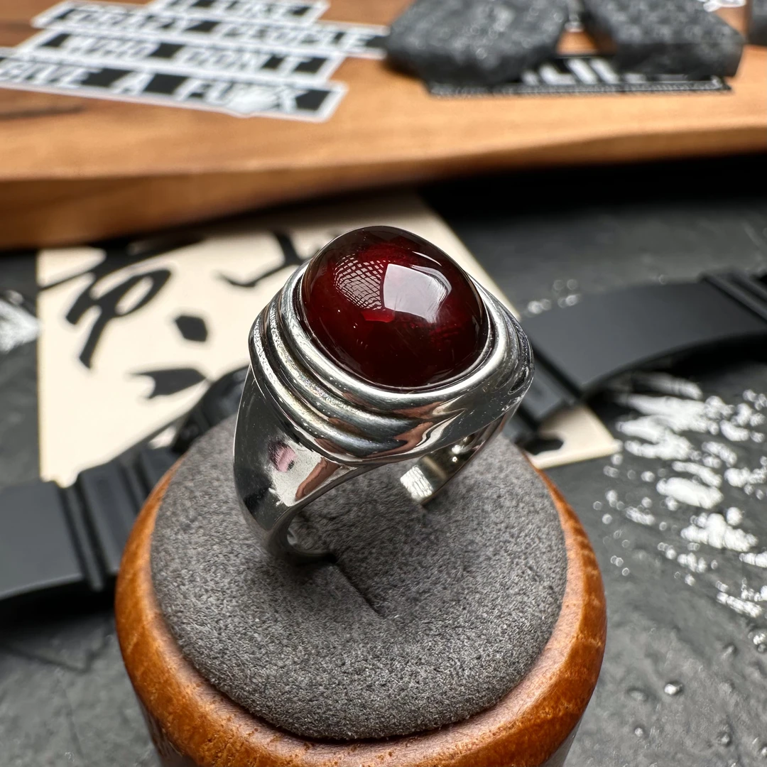 “腥红”Bloody 中古血珀戒指 天然缅甸琥珀 贡山商店