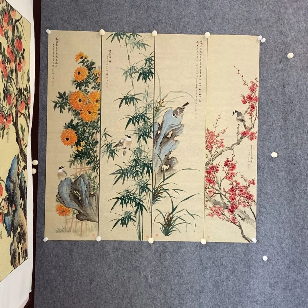 蓝***燕国画梅兰竹菊作品