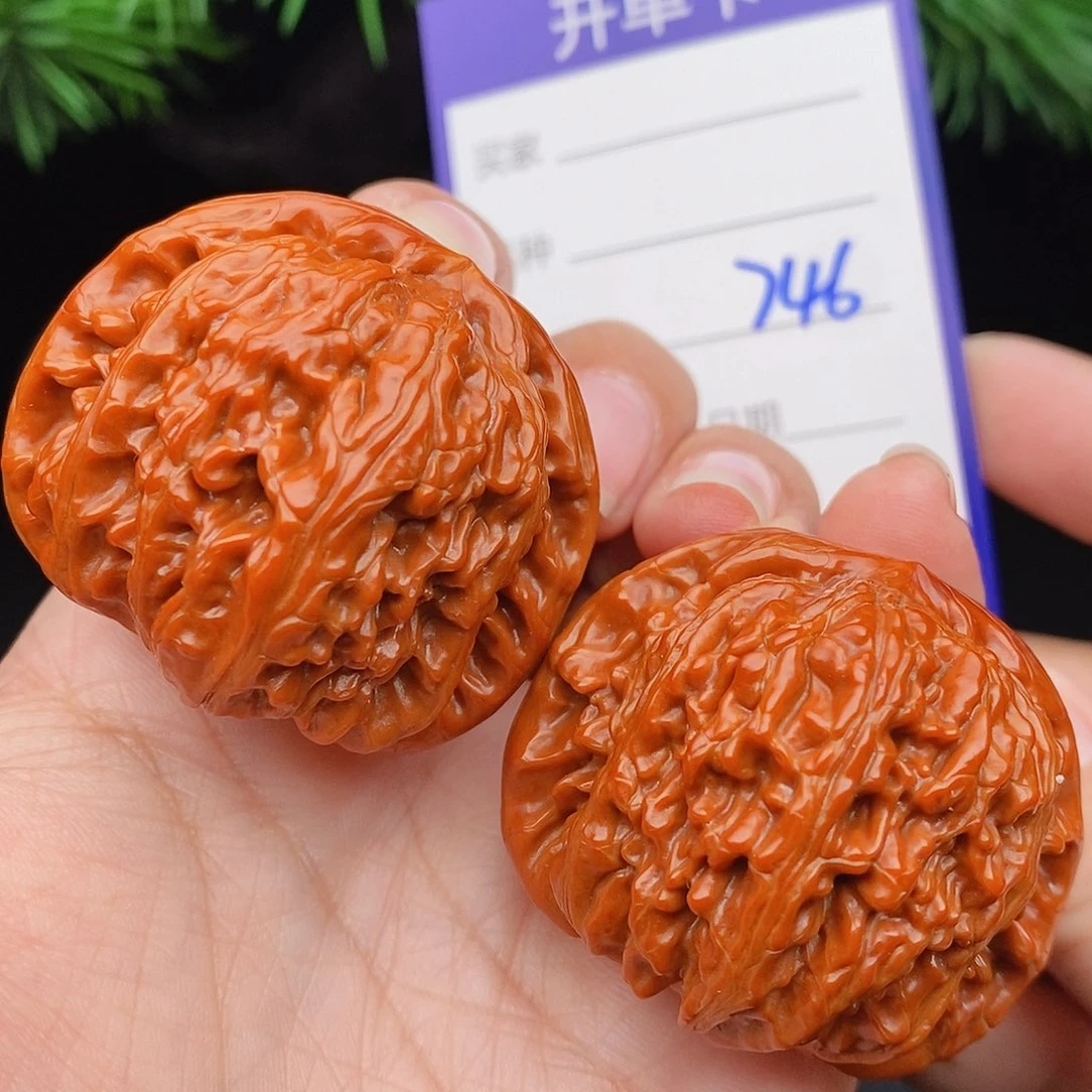 文玩核桃把件4.0球白746