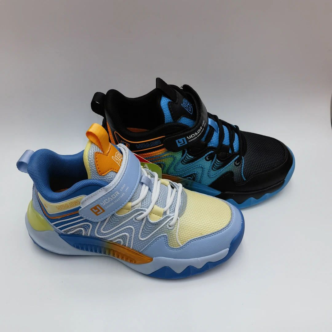 正品永高人童鞋38-42男童运动鞋2024春秋新款防滑透气网面篮球鞋