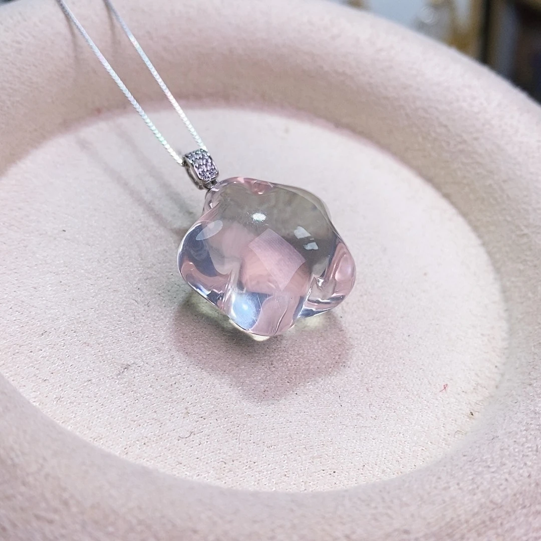 水晶银S925镶嵌吊坠(赠链)