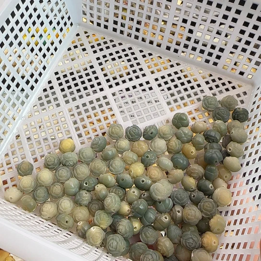 吊坠菩提根/象牙果微瑕卡12绿色山茶花120颗