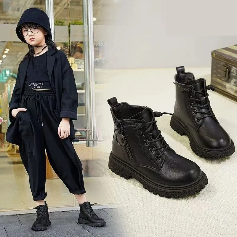 男女宝时尚马丁靴保暖休闲靴短靴6027