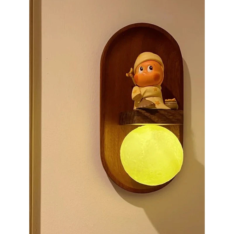 星星人壁灯感应小夜灯我们都是星星人手办收纳盒灯画盲盒架墙饰
