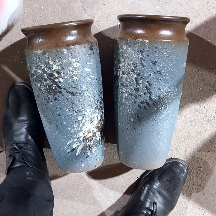 紫砂花盆口径14高度31两只正品