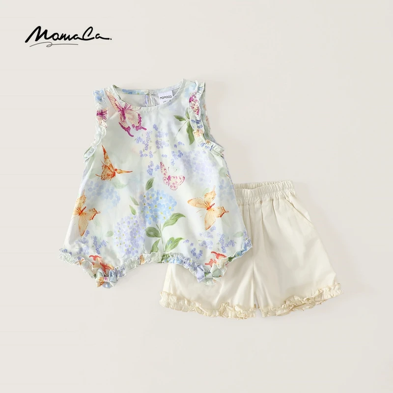 MOMOCO淑女夏季女童温柔时尚套装两件套77630578058