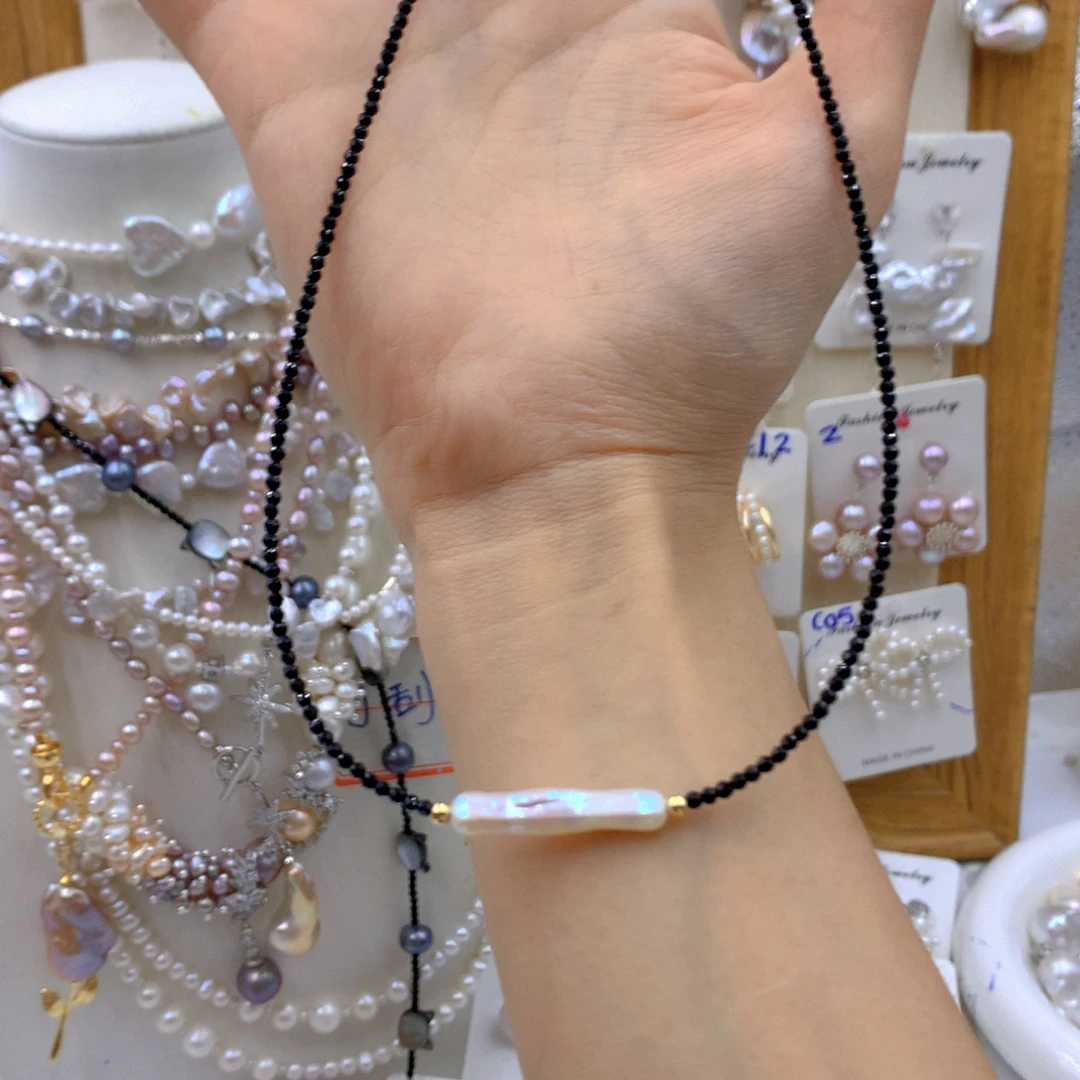 淡水珍珠耳饰银S925镶嵌