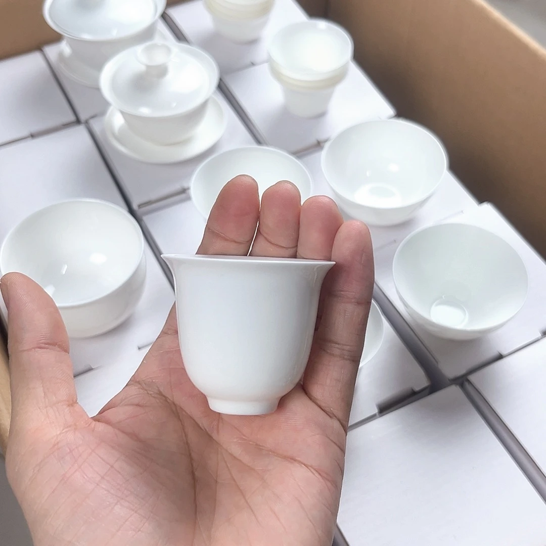3个50美人杯骨瓷杯子超薄胎