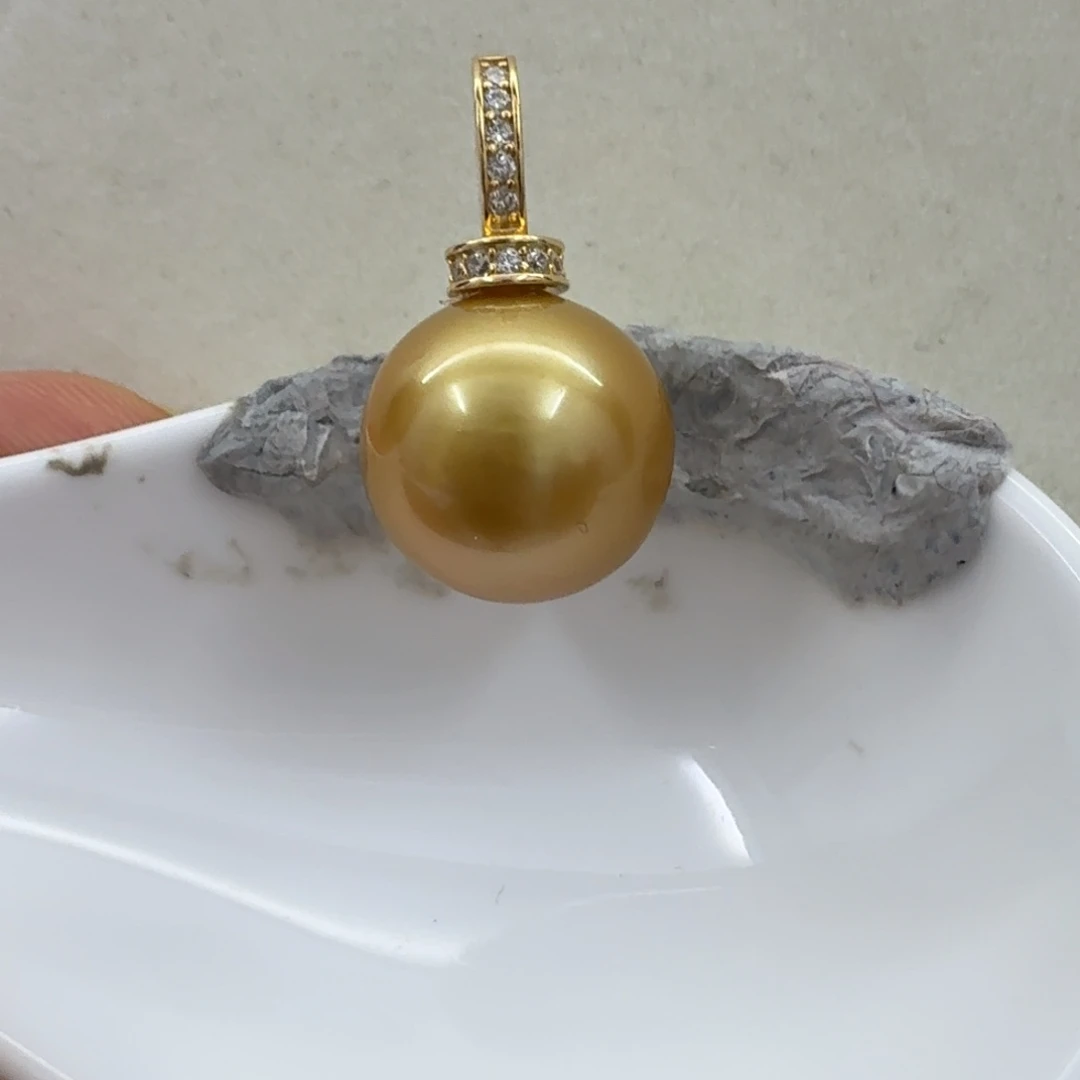 银S925镶嵌海水珍珠颈饰