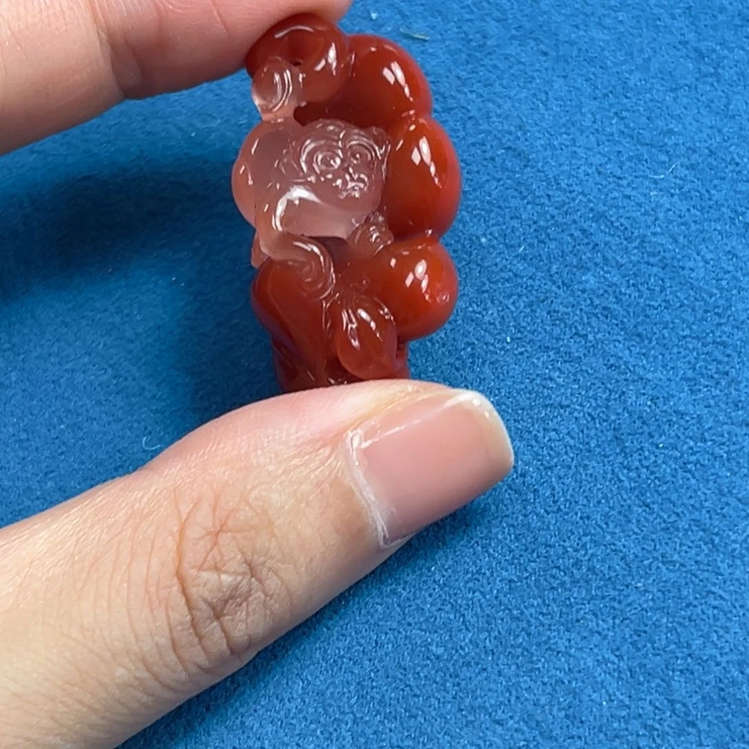表***哥南红玛瑙未镶嵌吊坠(不含链)