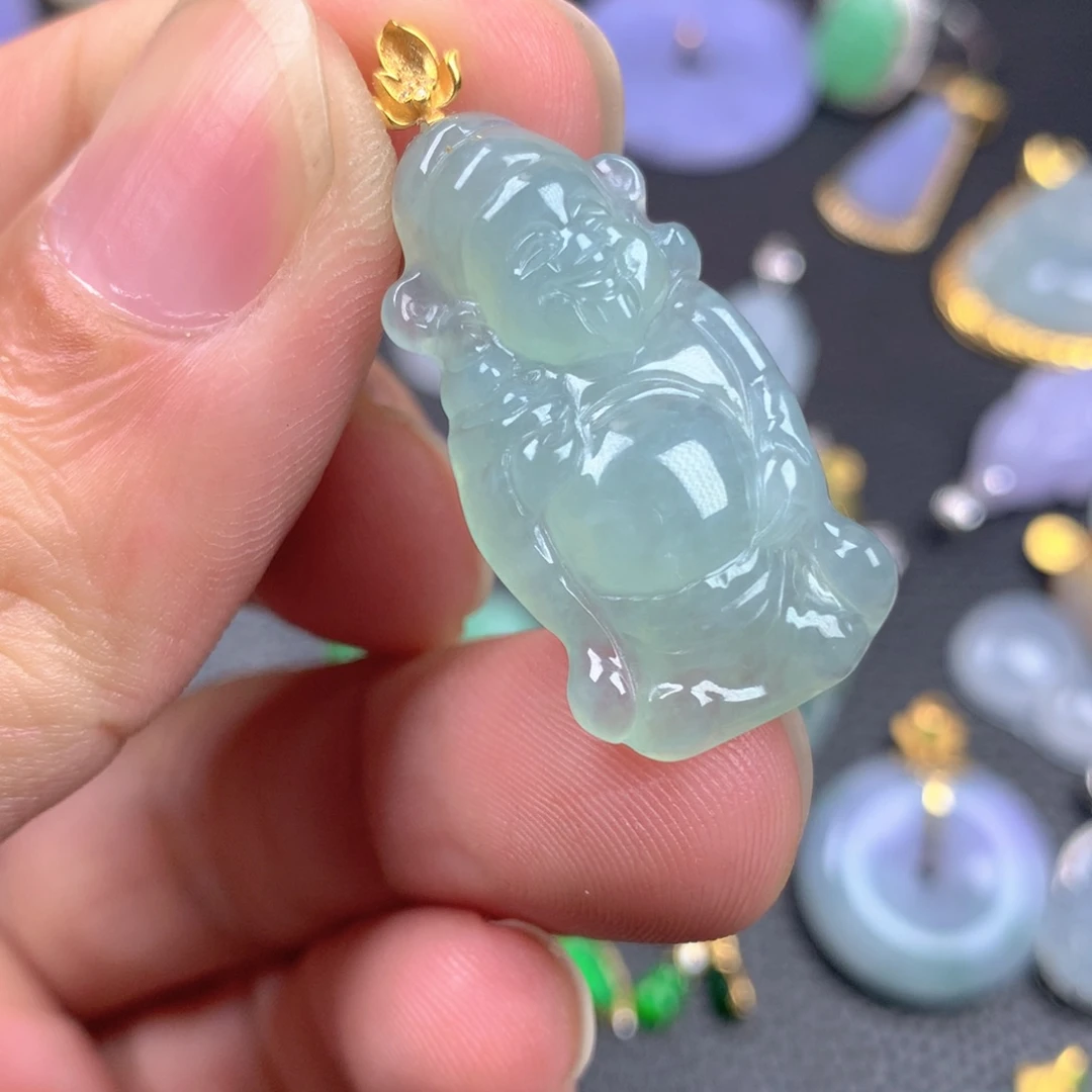【闪购商品】翡翠18K金镶嵌颈饰翡翠