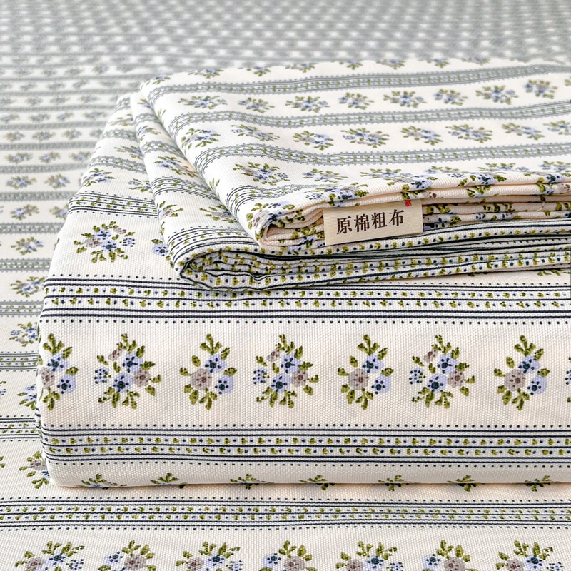 【兰心】加厚正宗原棉非遗老粗布床单三件套细纱家用老式土布秋冬